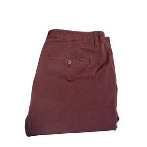 True Classic Mens Chino Pants 36x32 Brown Slim Fit Stretch Cotton Trousers